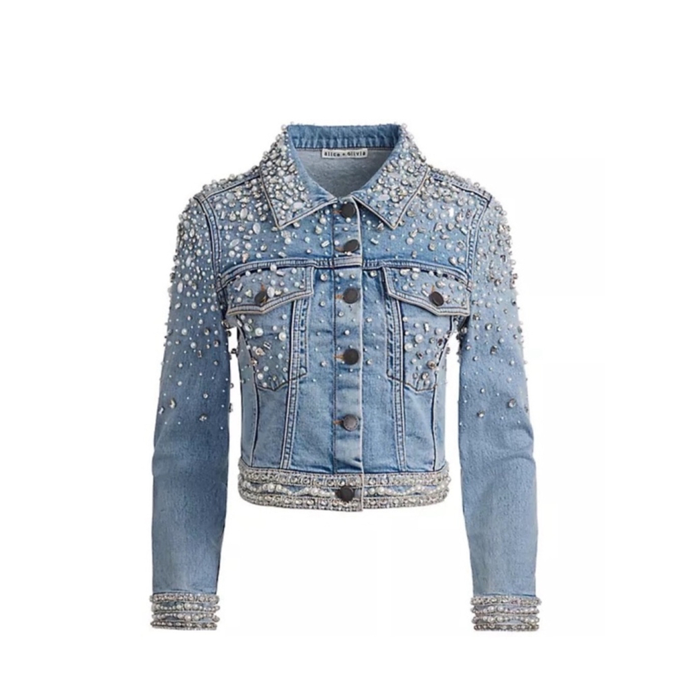 Women's Alice + Olivia Denim Jacket Size XS Blue